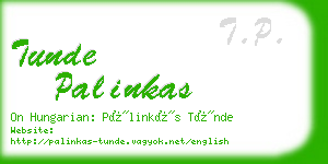 tunde palinkas business card